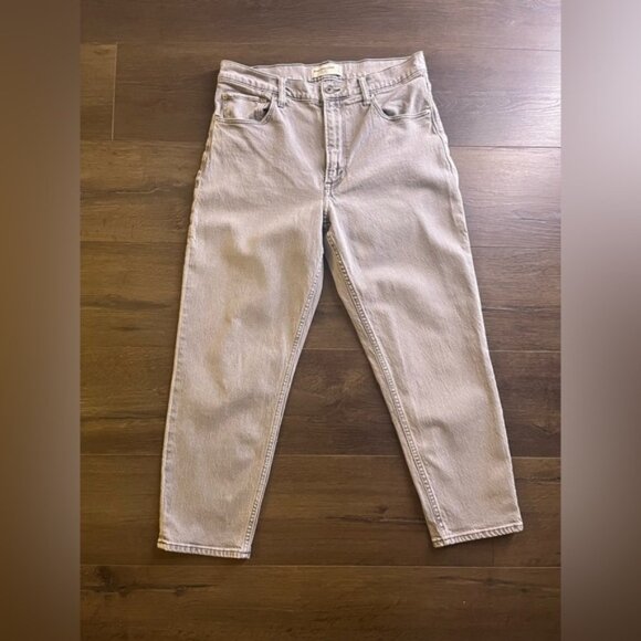 Abercrombie The Mom High Rise Jeans Sz 30 Short Gray - Picture 1 of 5